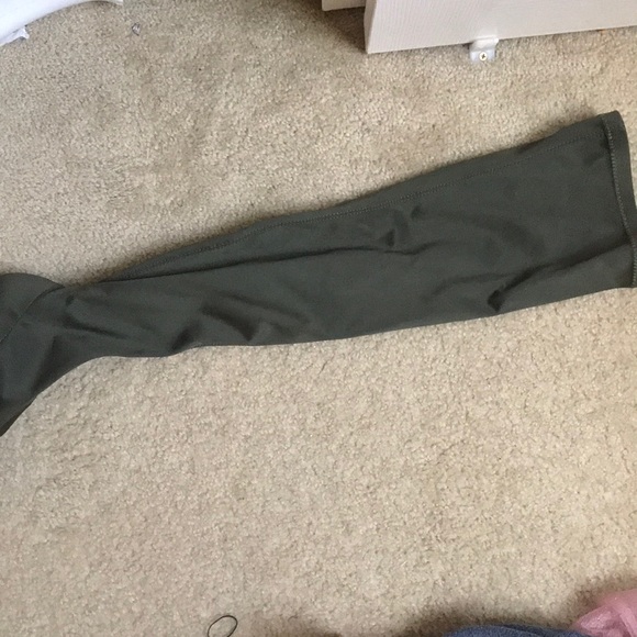 Over the knee khaki / olive green thigh boots - Picture 4 of 4